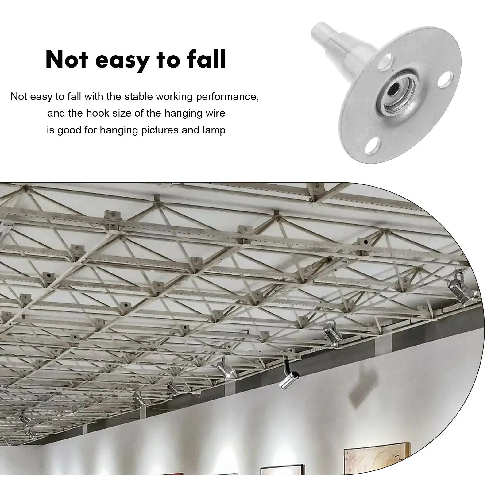 10Pcs Cable Clip Ceiling Sign Hanger For Ceiling Cable Suspension Electrician Stainless Steel Wire Rope Heavy Duty