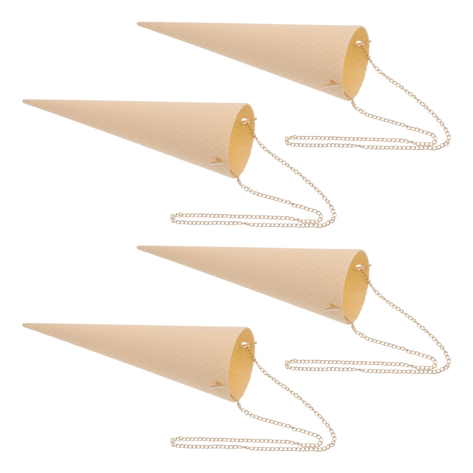 

4Pcs Ice Cream Cone Flower Boxes DIY Waterproof Bouquet Holder Wedding Floral Packaging Cone Valentine Party Rose Arrangement