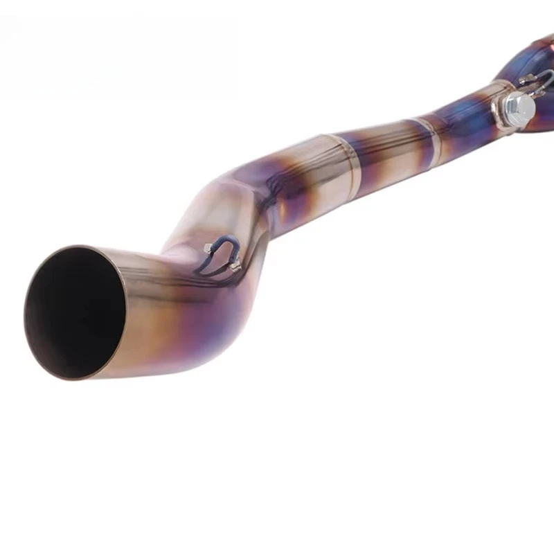 Motorcycle 51mm Exhaust Pipe for ZX25R 2020+ Exhaust Front Pipe Muffles Burned Purple Exhaust Bend Pipe