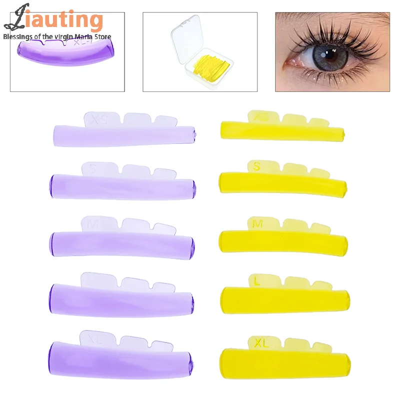 5 Pairs/box Self-adhesive Silicone Eyelash Perm Rod Lash Lifting Lamination Pad 3D Lashes Extension Curler Accessories Tools