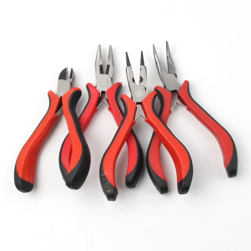 Jewelry Making Tool Kits Pliers Set With Side Cutting Pliers Wire Cutter Elastic Thread Copper Wire Scissor Beading Tweezers Diy