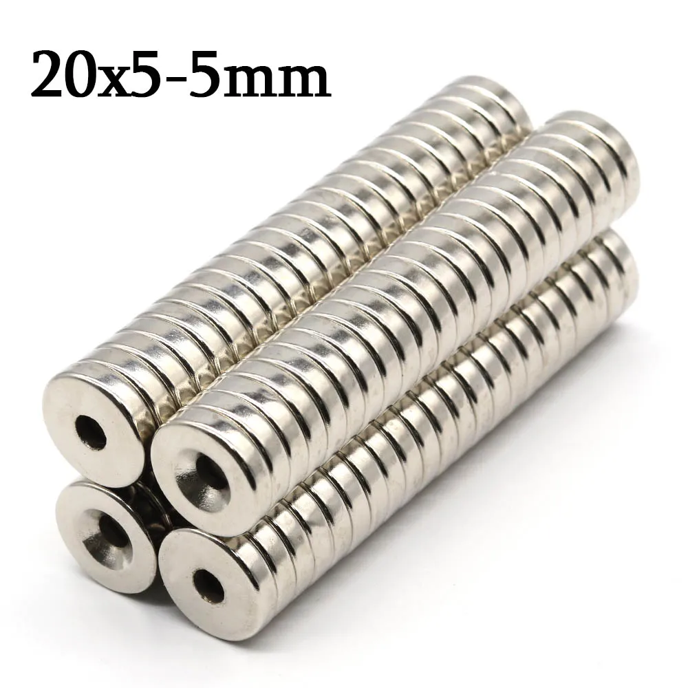 Workshop Use Home Organization Neodymium Magnet Hardened Magnetic Metal Round Disc 20x5-5mm Waterproof Durable