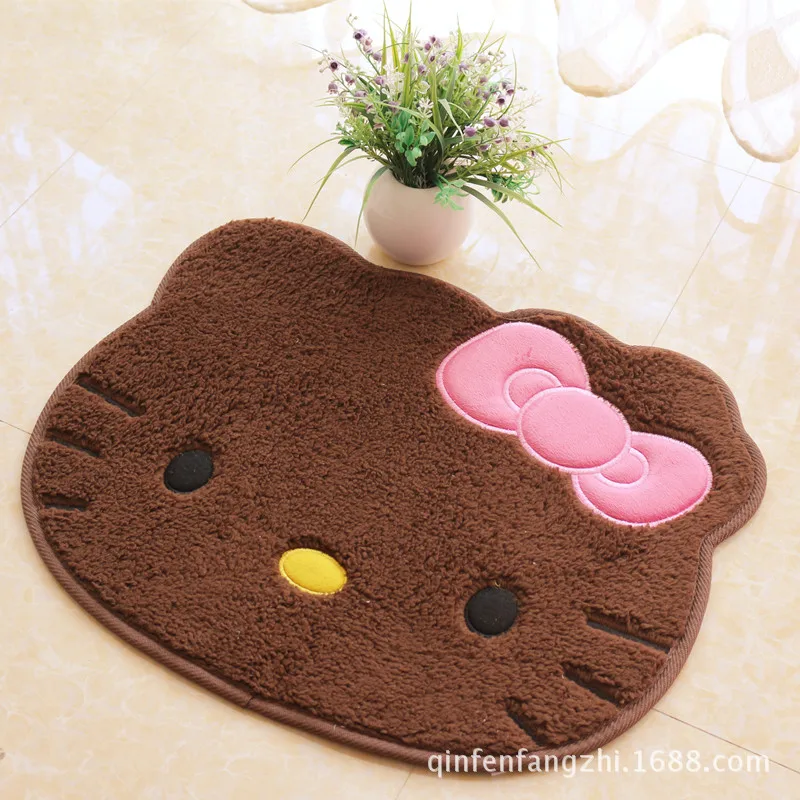 Kawaii Sanrio Hello Kitty Rug Anime Bedroom Bathromm Carpet Girls Bedroom Living Room Floor Mat Doormat Home Decor Girl Gift