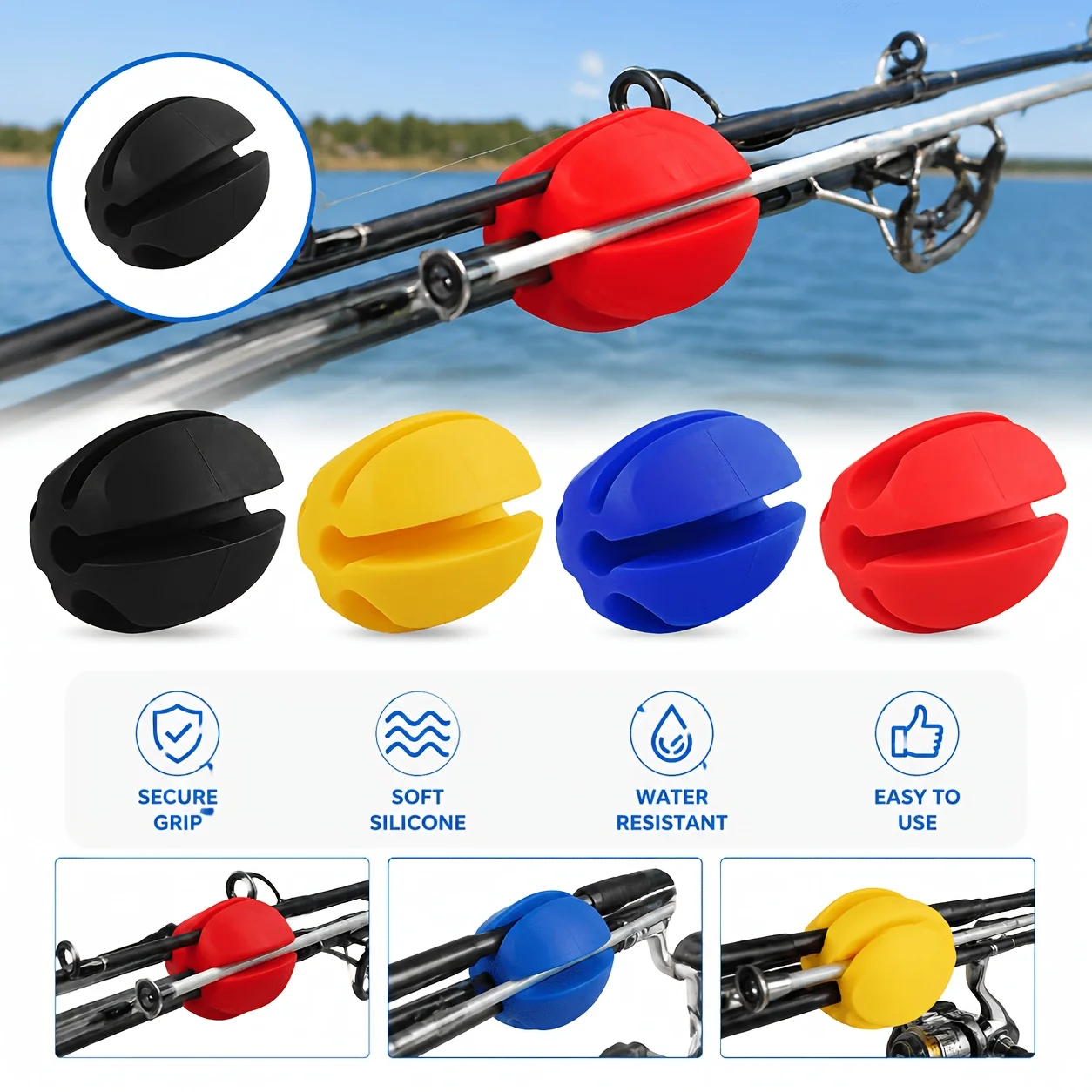 Rod Ball Retaining Clip Rod Holder Protector Storage Device Fishing Equipment Fishing Tools gallery 2