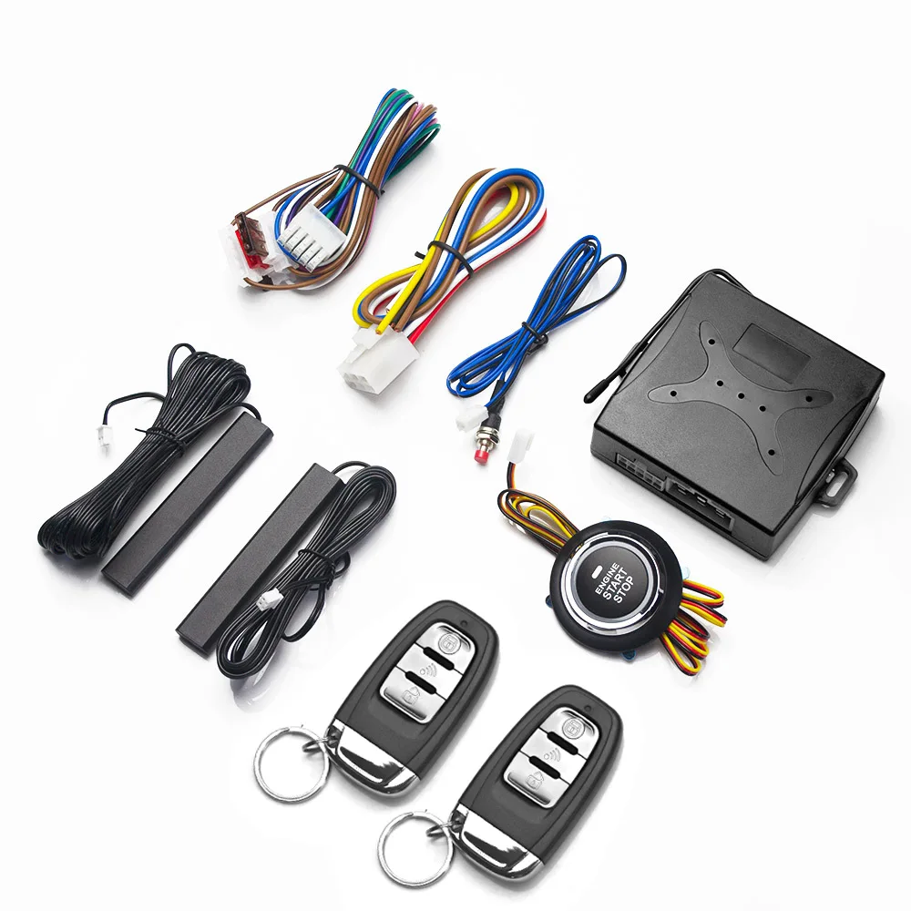 12V Car Retrofit Push Button Start PKE Keyless Entry One‑Way Anti‑Theft Remote Engine Start System