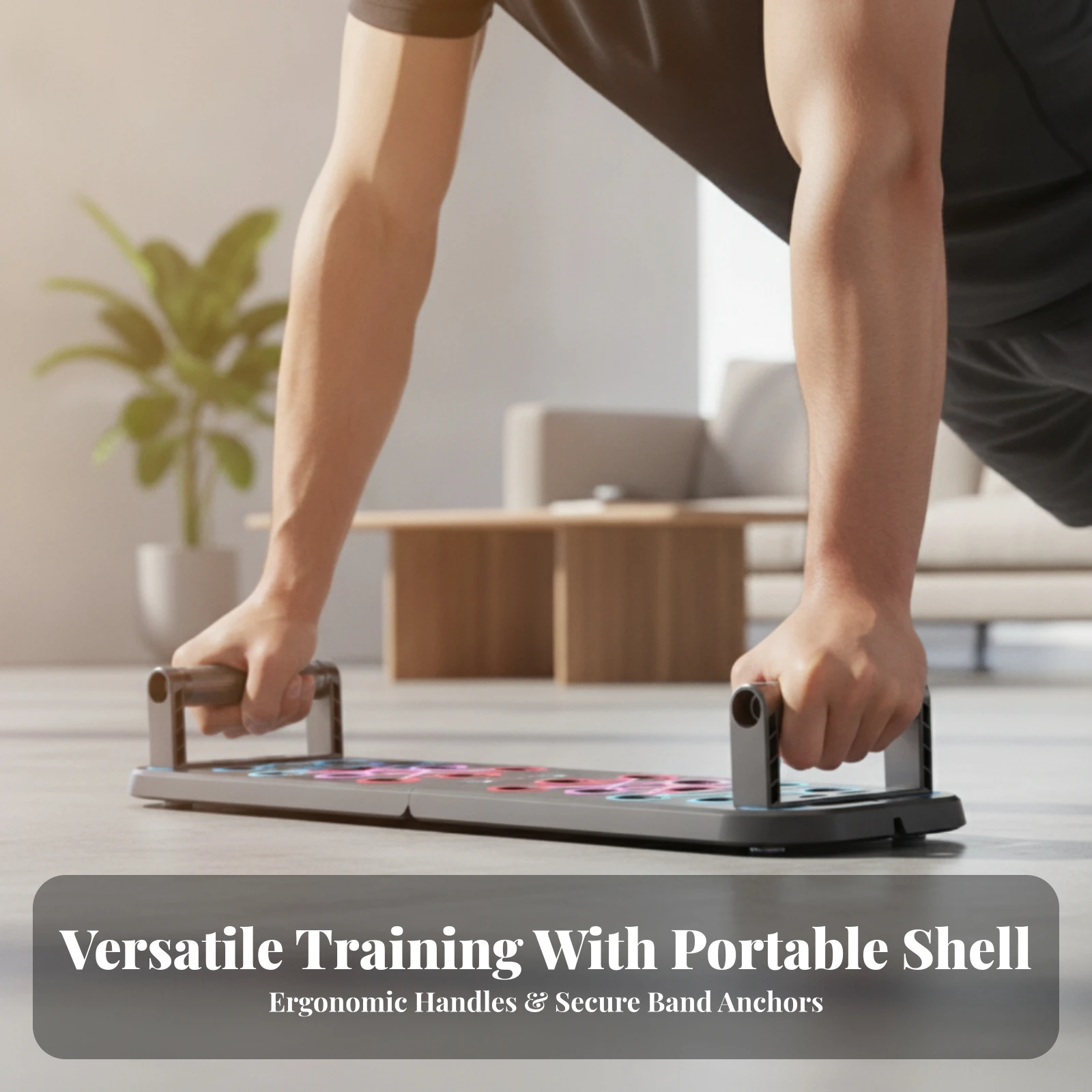 Push-up Board with Handles Ahorra Espacio Multi-Position Push-up Platform Tabla De Flexiones Con Asas Compacto Fitness Equipment