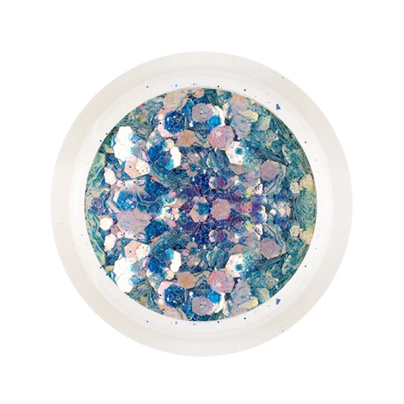 Gemakkelijk Aan Te Brengen En Te Verwijderen Sprankelende Paillette Tips Glitter Pigment Veelzijdige Nageldecoratie 3d Kleurrijke Nagelstof Nail Art Populair