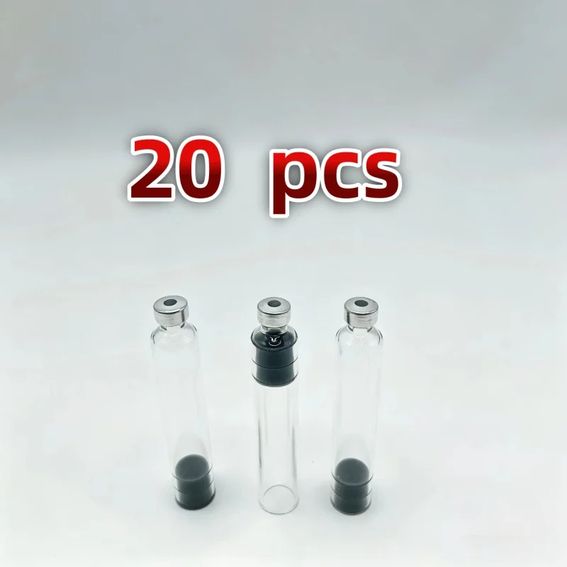 

20Pcs 3ml Clear Glass Liquid Tube Single Package, Reusable Cartridge for Insulin Pen Lip Gloss Supply
