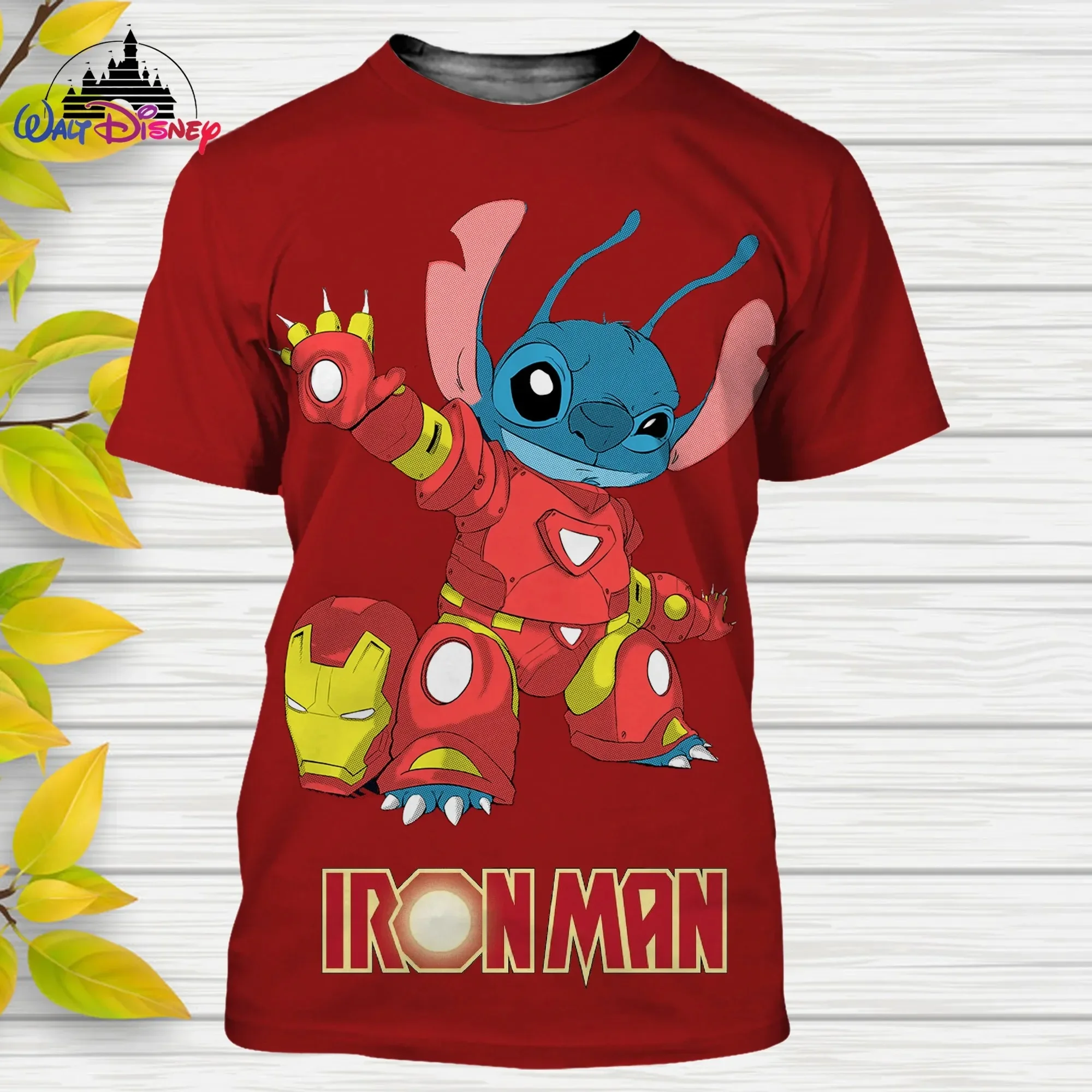 Stitch Boys and Girls T-shirts Marvel T-shirts 3D Printing Disney Short Sleeves MINISO Men's T-shirts Oversized Men's Clothing