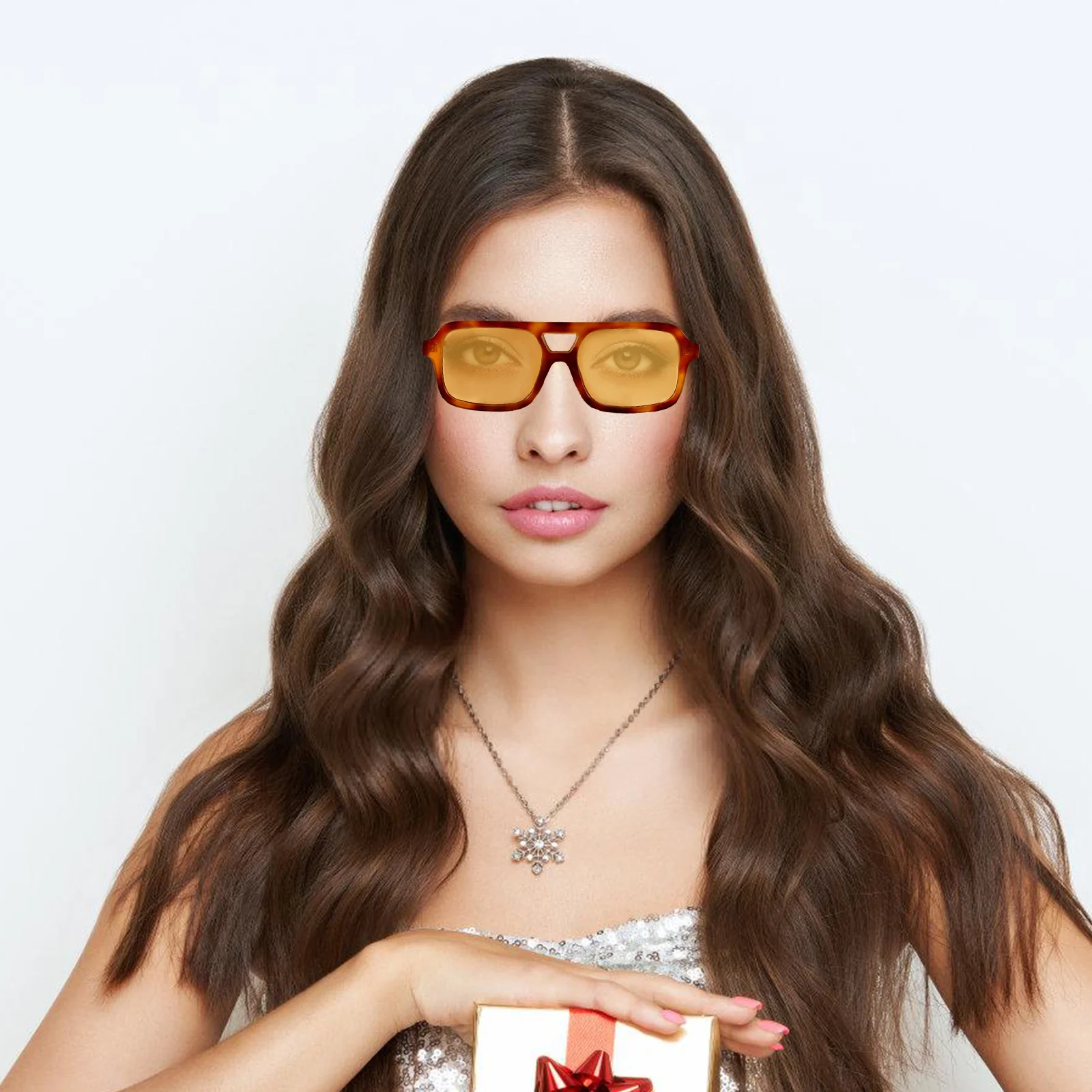 

Sunglasses Women Men Outdoor Cycling Sports Summer Vacation Beach Party Stylish Protective Lightweight Comfortable Yellow Tea