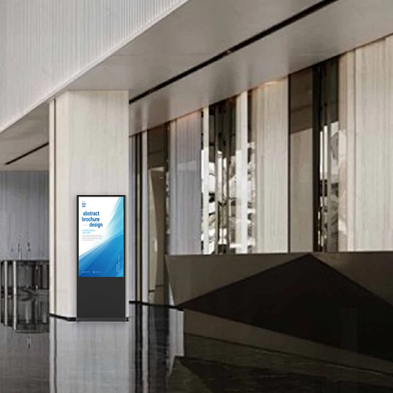 방폭 기술을 적용한 75인치 수직 광고용 LCD 디스플레이