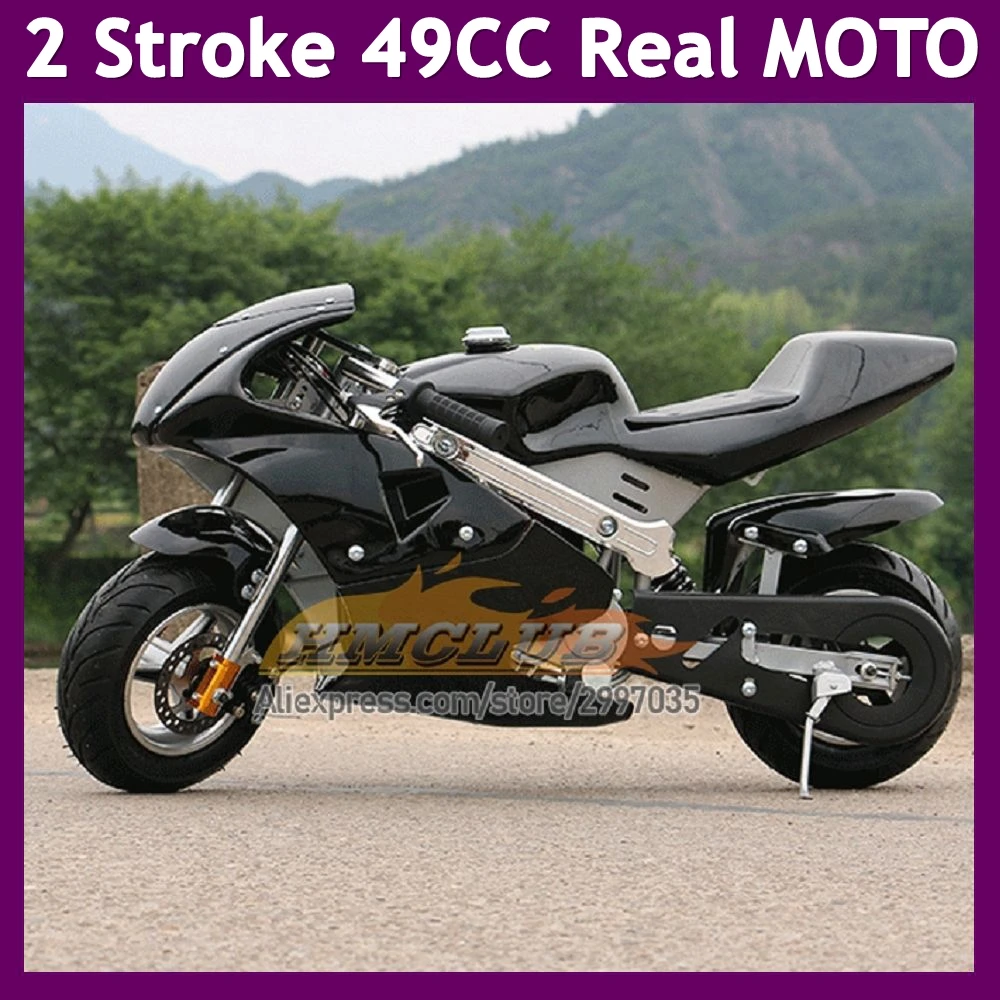 2 Stroke Gasoline Engine Motorcycle 49CC 50CC Racing MOTO Pocket Bikes For Outdoor Sports Competition Race Team Game Motorbike