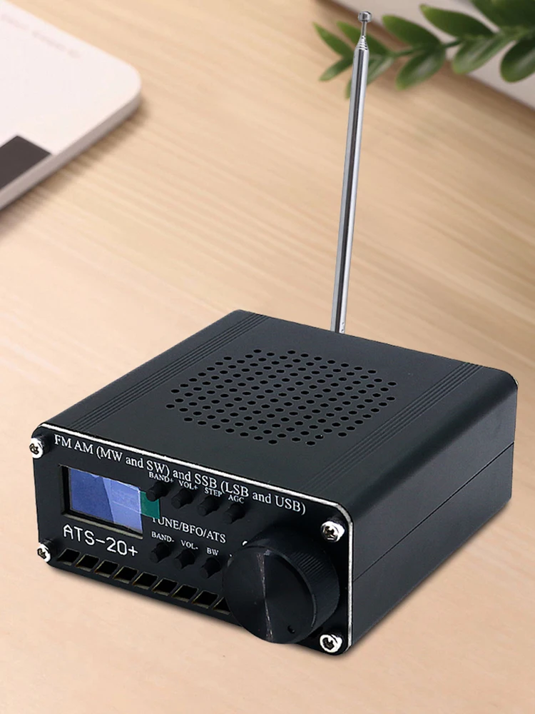 جهاز استقبال احترافي ATS-20+ خفيف الوزن، جهاز استقبال رقمي بشاشة OLED، جهاز استقبال راديو متعدد الموجات للأماكن الخارجية والداخلية #5