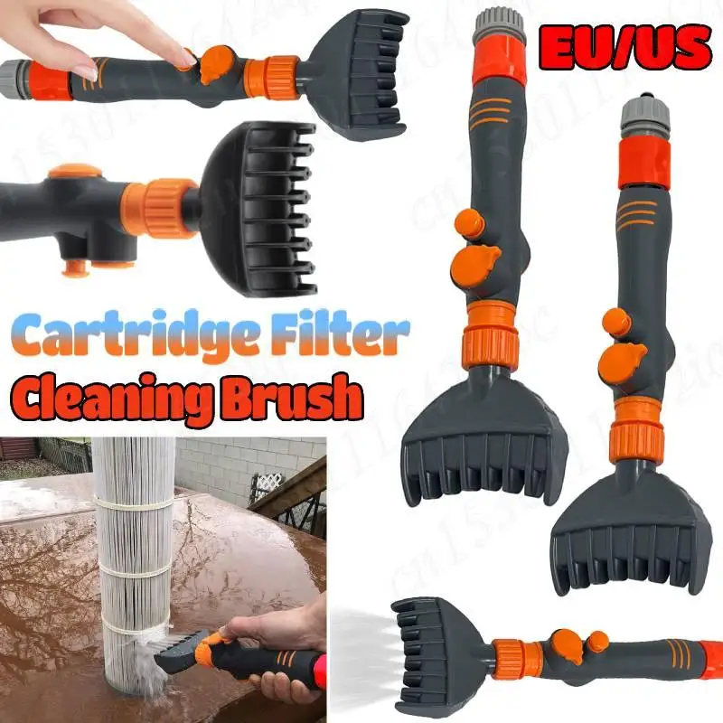 

Cartridge Filter Cleaning Brush Swimming Pool Filter Brush Debris Dirt Removal Tool Portable Outdoor Handheld Hot Tub Cleaner