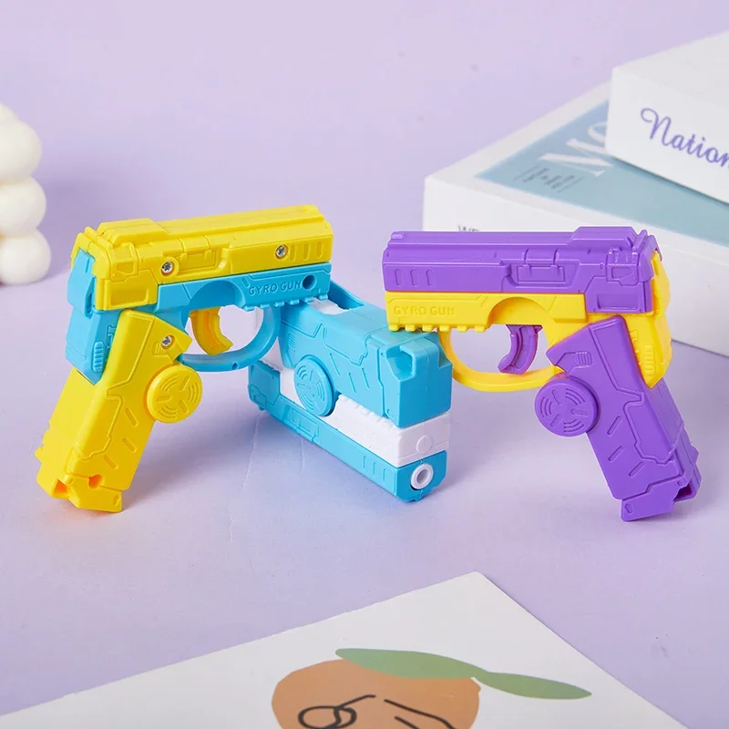 3D Printed Model Gravity Straight Jump Mini Toy Carrot Gun Non-firing Bullet Radish Toy Gun Kid Stress Relief Toy Christmas Gift