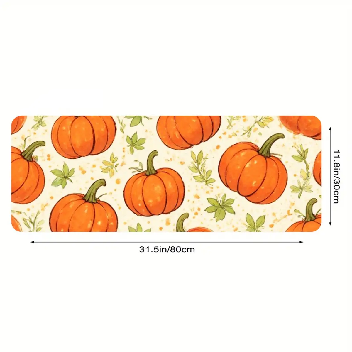 Alas Mouse Kain Anti-Selip yang Nyaman dengan Pola Labu Lucu Bertema Musim Gugur untuk Kantor & Rumah, Hadiah Halloween Thanksgiving untuk Teman