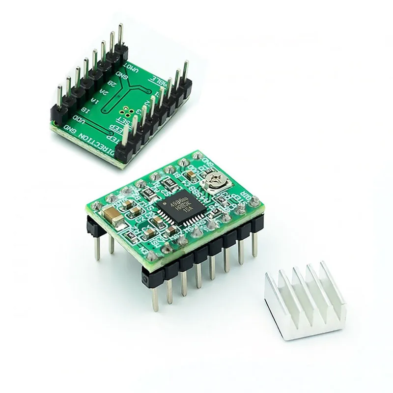 1/2~50/100Pcs A4988/DRV8825 Stepper Motor Driver 3D Printer Accessories With Heat Sink Repap Stepper Driver