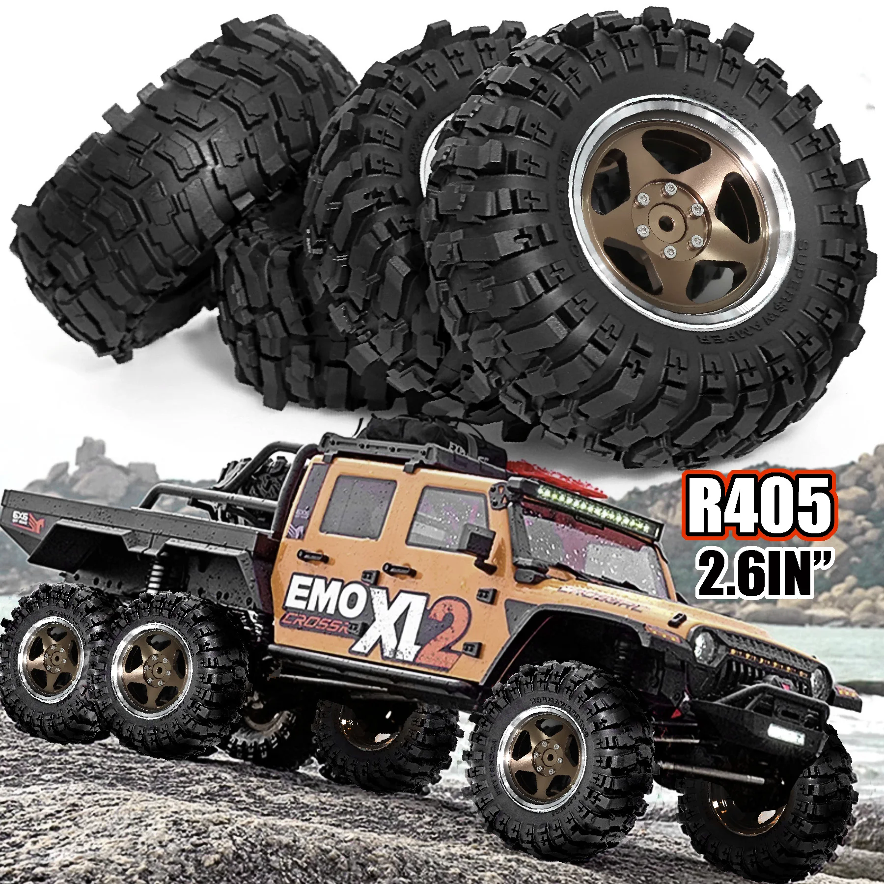 جديد نك الألومنيوم 2.6 "Beadlock 12 مللي متر 17 مللي متر محور عجلة حافة ل RC 1/10 1/8 محوري RB10 Ryft KM محوري SCX10 الشبح RR10 YIKONG