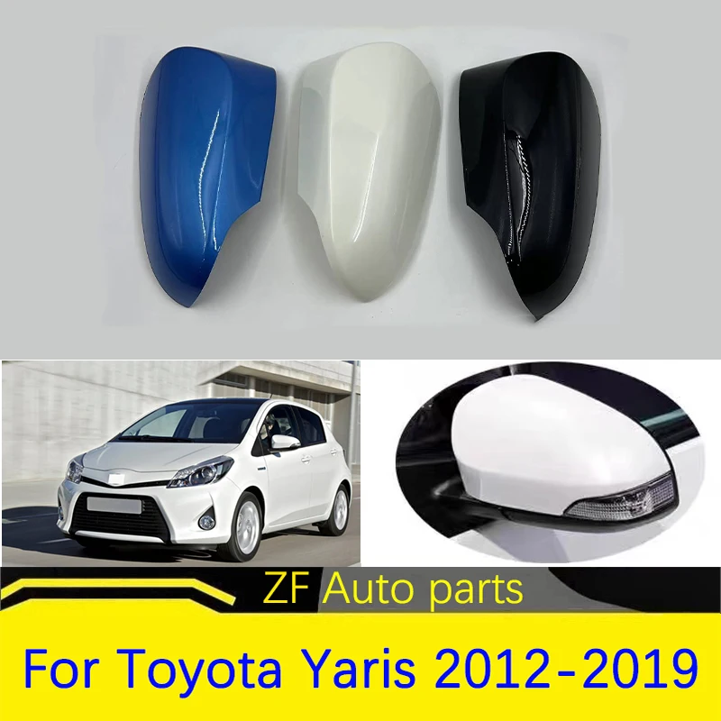 Auto Rearview Mirror Housing Shell Cover For Toyota Yaris 2012 2013 2014 2015 2016 2017 2018 2019 Wing Outside Mirror Cap Lid