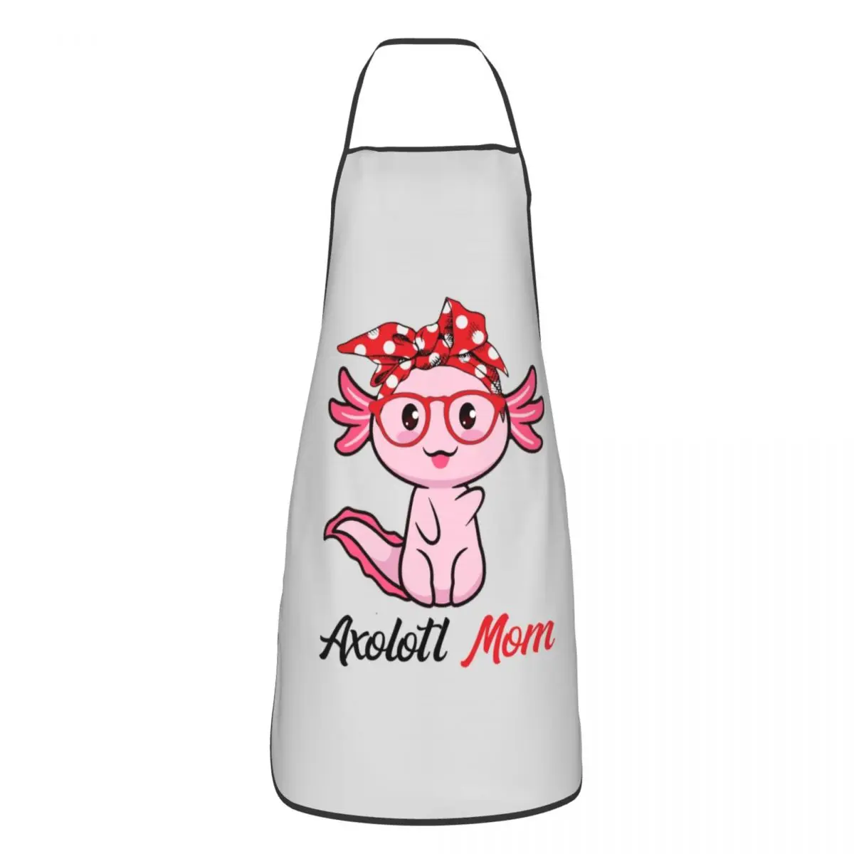 Unisex Axolotl Mom Bib Apron Adult Women Men Chef Tablier Cuisine for Kitchen Cooking Cartoon Baking