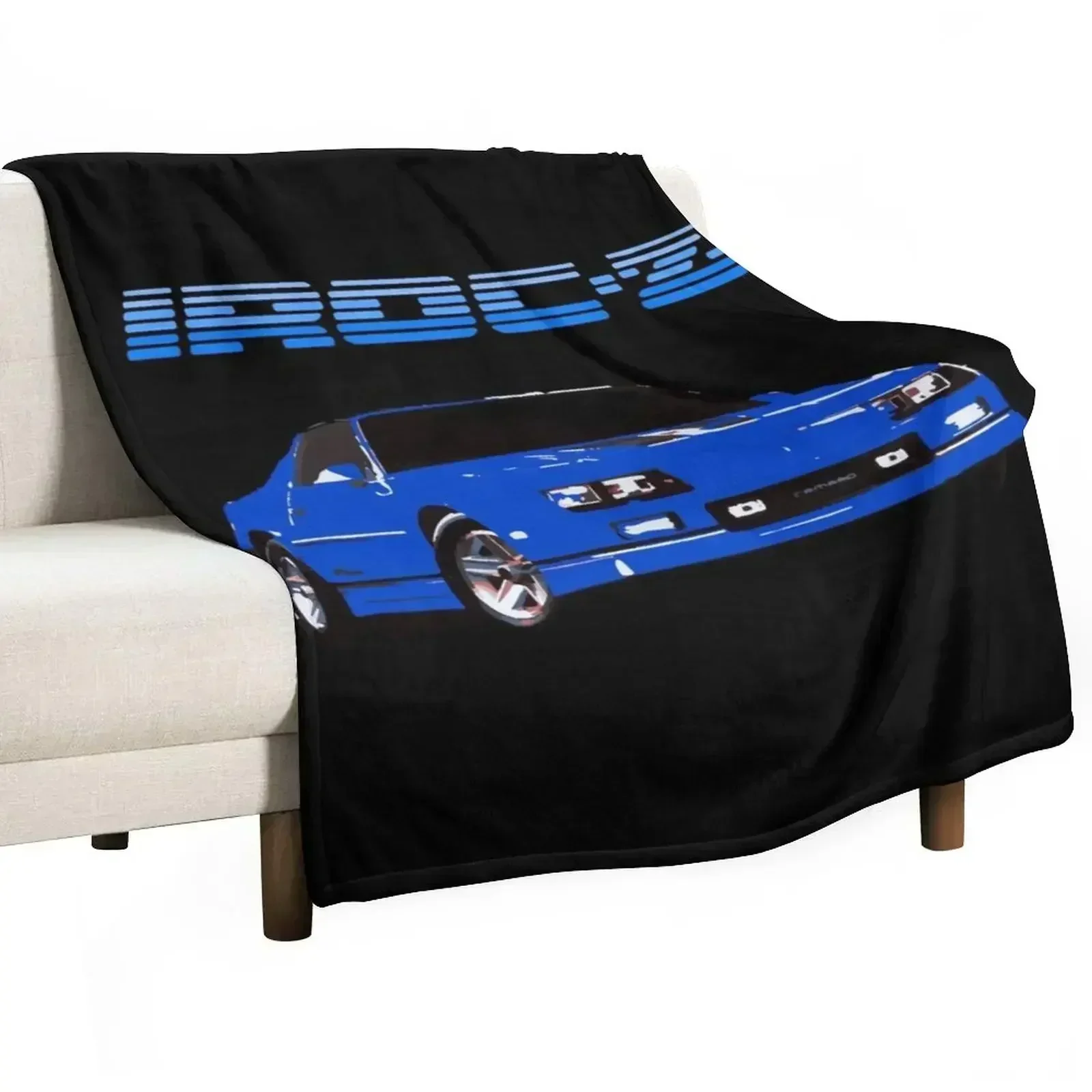 

1980's Camaro Blue IROC-Z Throw Blanket Elegant Warm Throw Blanket for Hotel Home