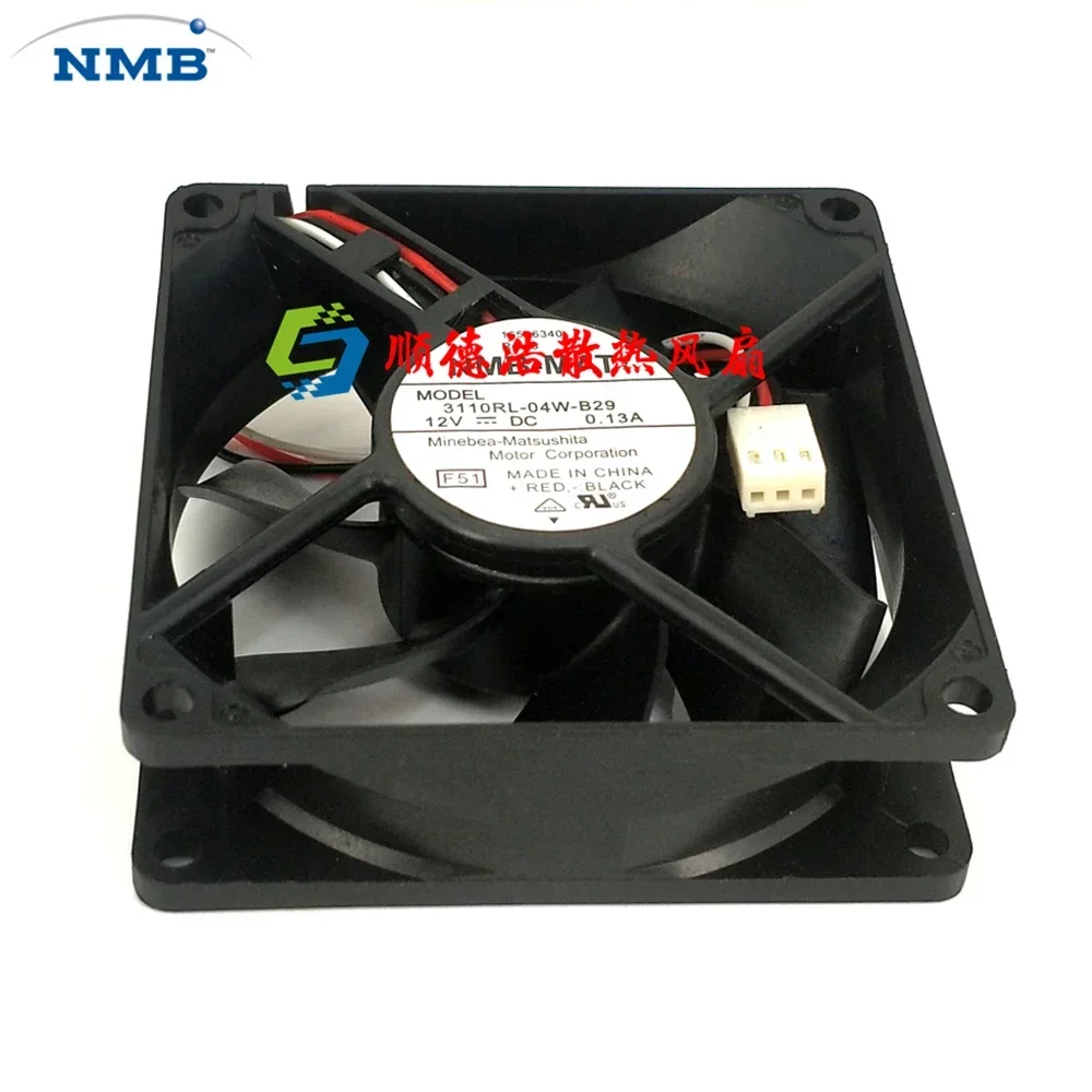 3110RL-04W-B29 12VDC 0.13A ventilador axial original 80*80*25MM
