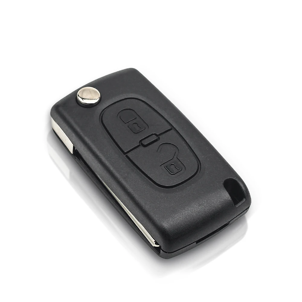 KEYYOU VA2/HU83 Blade 2 Buttons Remote Car Key Fob ASK FSK For Peugeot 307 3008 308 408 433MHz ID46 7941 CE0536 CE0523 Flip Key