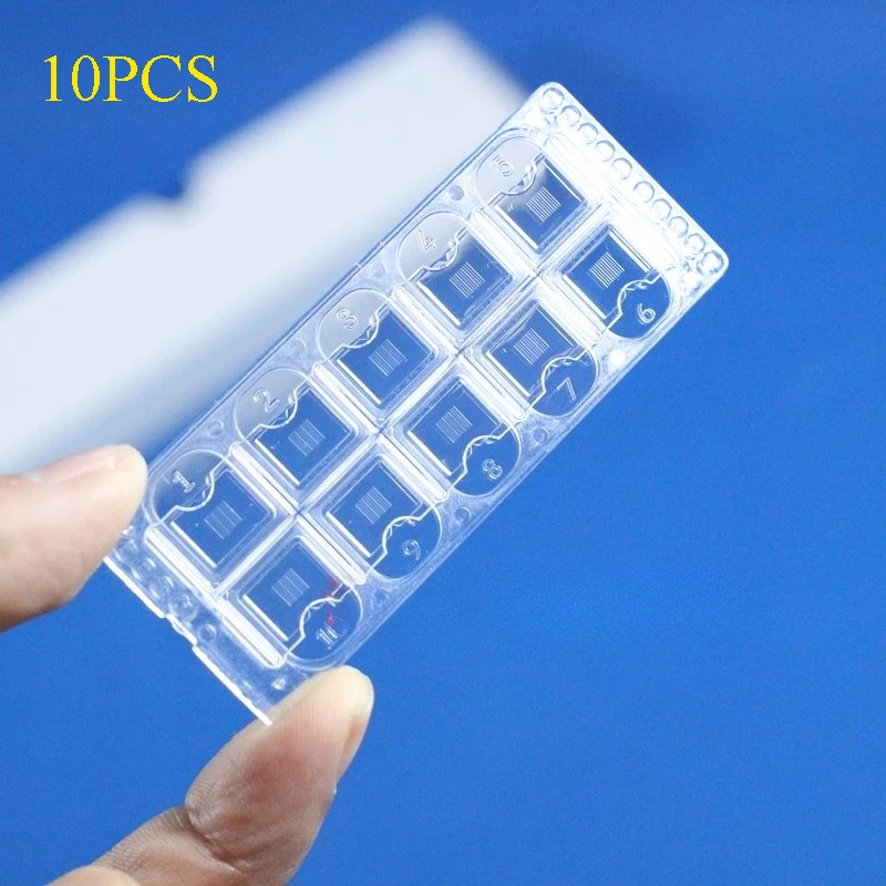 10Pcs Disposable Neubauer Chamber Urine Sediment Counting Chamber Counting Blood Cells Hemocytometer