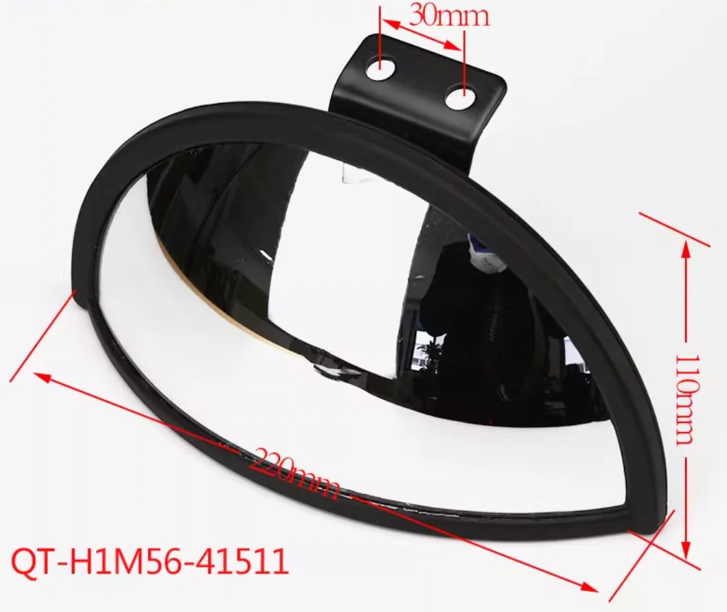 Forklift parts, reversing mirror, cab wide-angle rearview mirror, reflective mirror, inverted convex triangular mirror