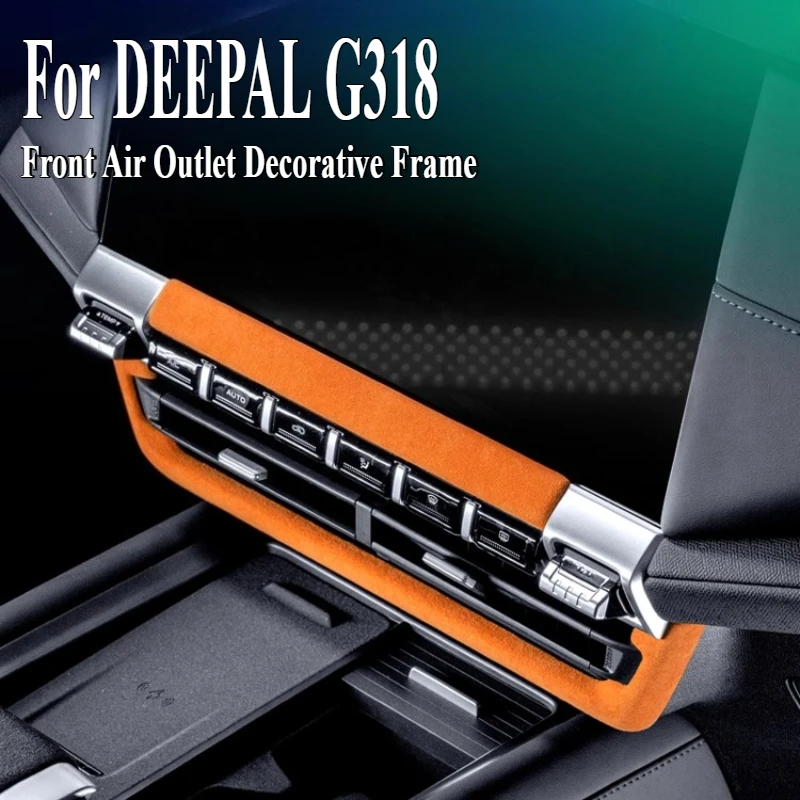 

For Changan DEEPAL G318 2024-2025 Alcantara Front Air Outlet Decorative Frame Screen Below Car Interior Modified Accessory