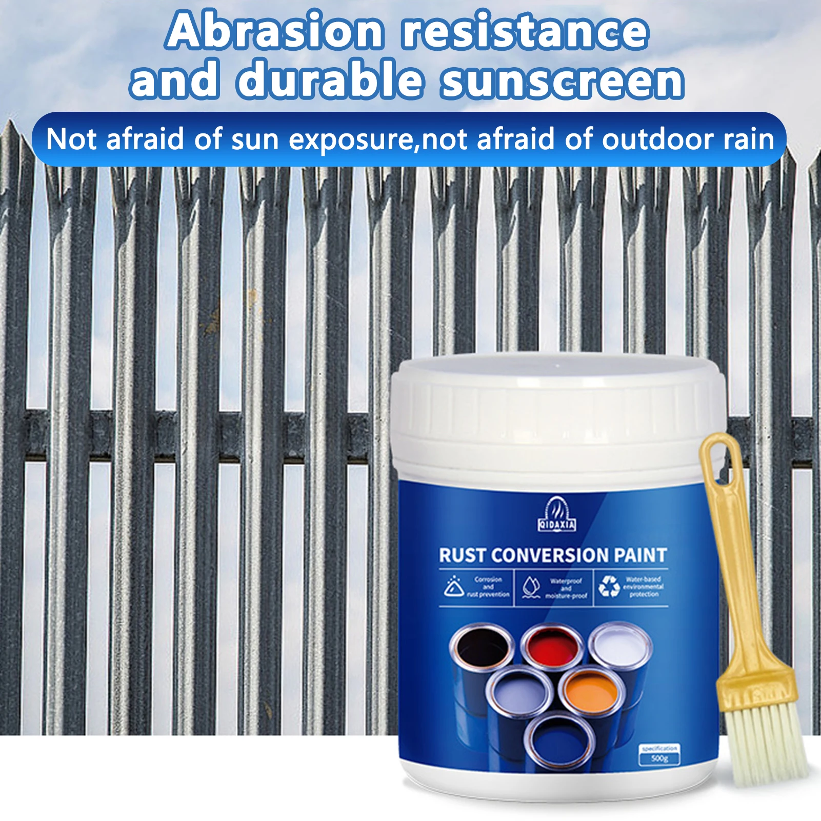 

300g Rust Converter Paint Weatherproof Long-Lasting Rust Converter for Fences and Industrial Equipment