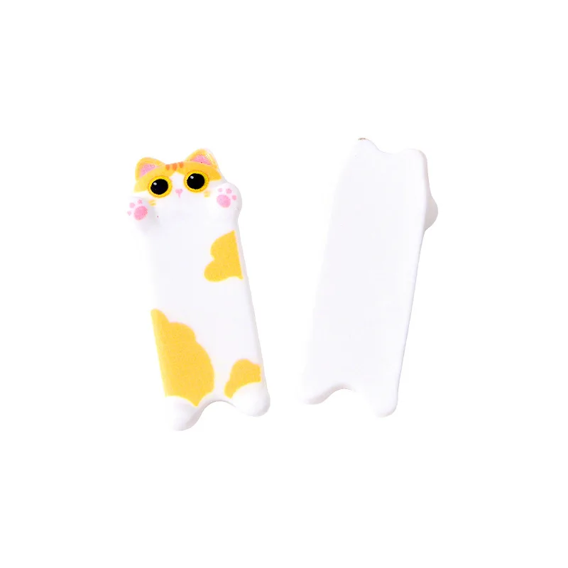 10pcs Gantungan Kunci Resin Bentuk Kucing Kartun untuk DIY Aksesoris Perhiasan Buatan Tangan, Stiker Kulkas, Dekorasi Casing Ponsel