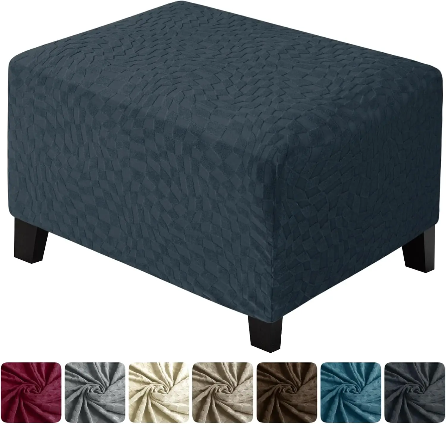 

Ottoman Covers 2025 Fashion Rec Footrest Slipcovers, Universal Square Stool Cover With Elastic Bottom, Soft Durable Washable