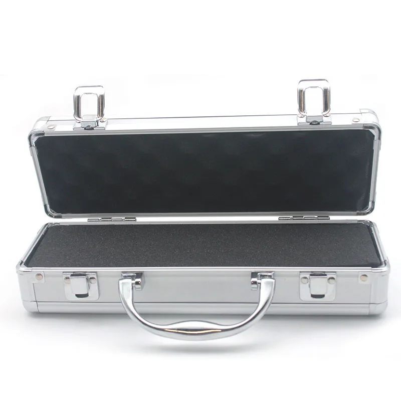 Aluminum Tool Box Portable Instrument Box Storage Case with Sponge Lining Handheld Impact Resistant ToolBox