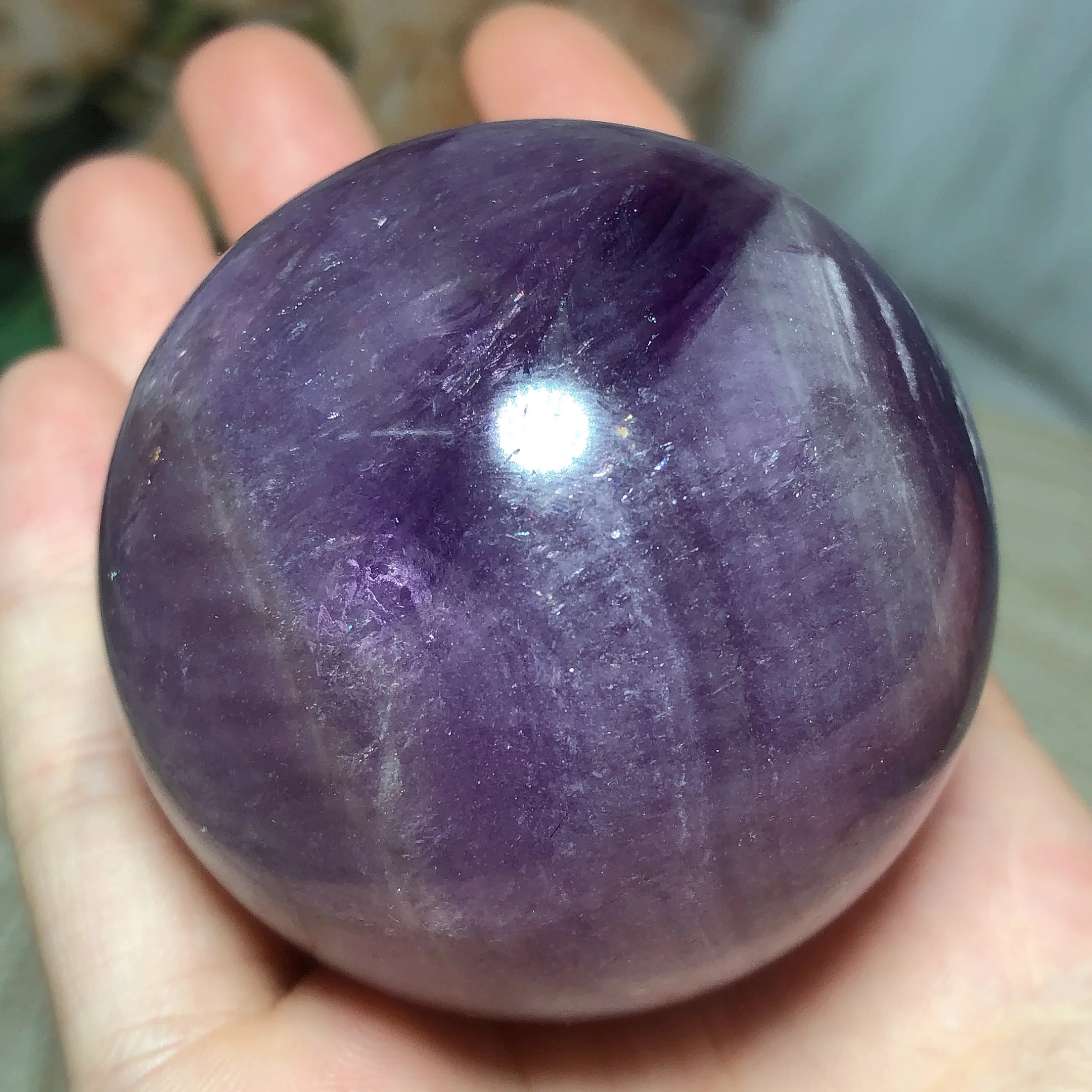 Natural Crystal Silk Fluorite Sphere Rainbow Healing High Quality Home Decorations Polished Reiki Ore Mineral Crafts Gemstones