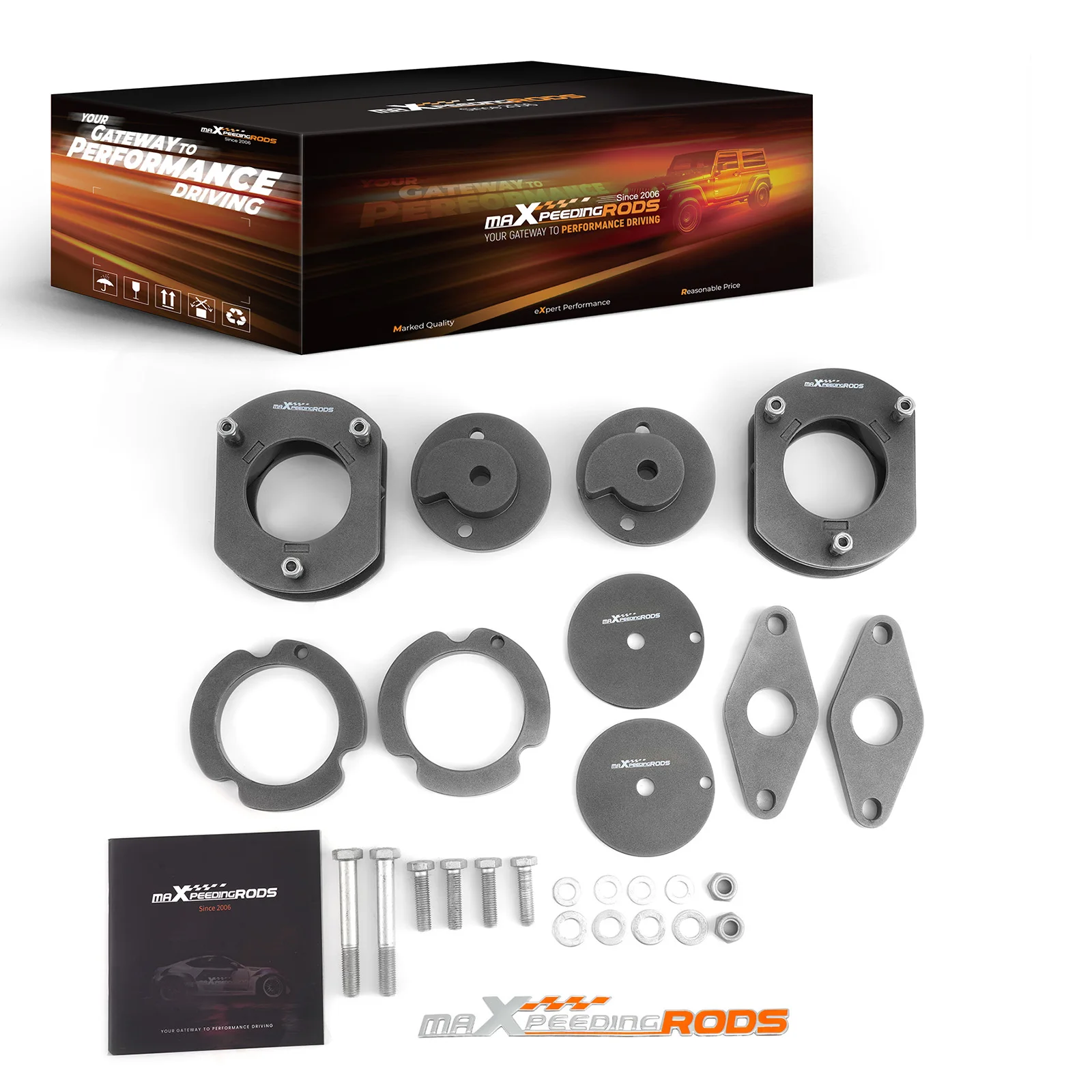 

Lift Kit Fit for Jeep Grand Cherokee 11-19 2.5'' Front Strut Spacers Coil Spacer