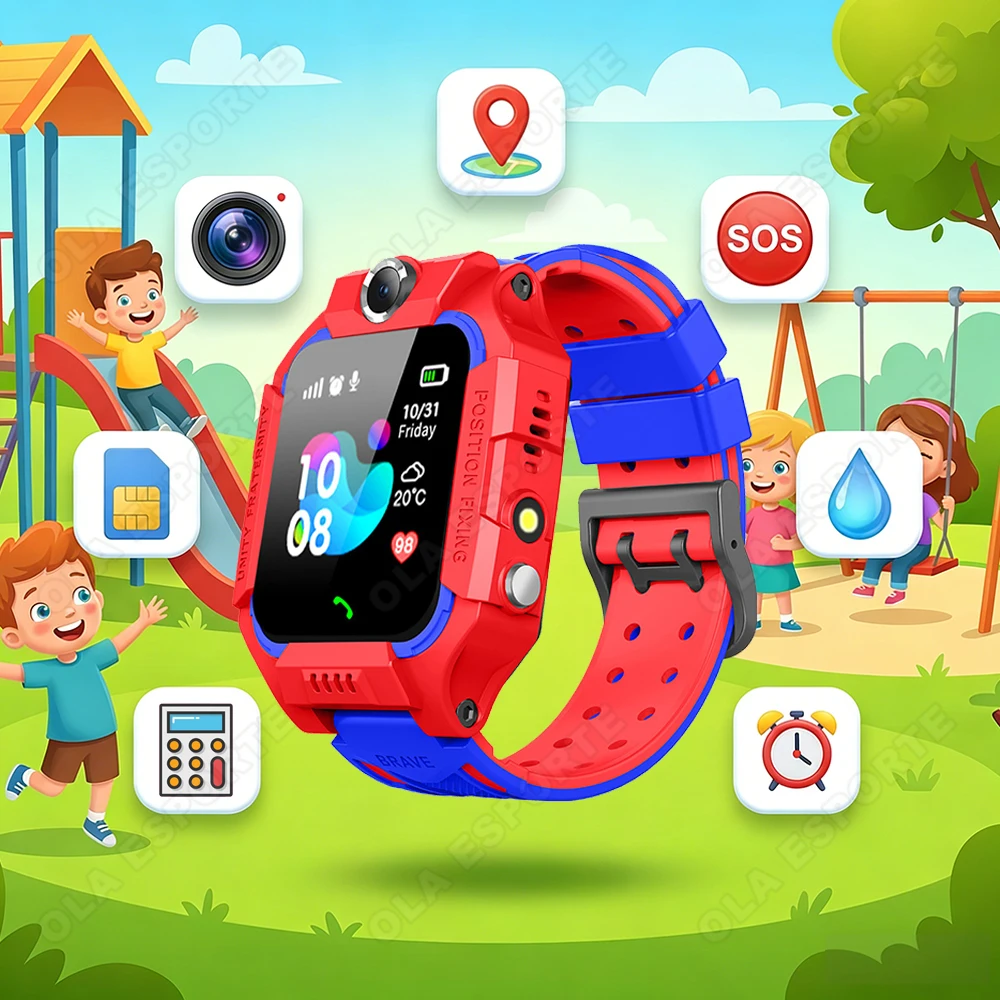 

Детские умные часы 2G с GPS-трекером, HD-камерой, двусторонним видеозвонком, функцией SOS, телефоном, будильником, калькулятором