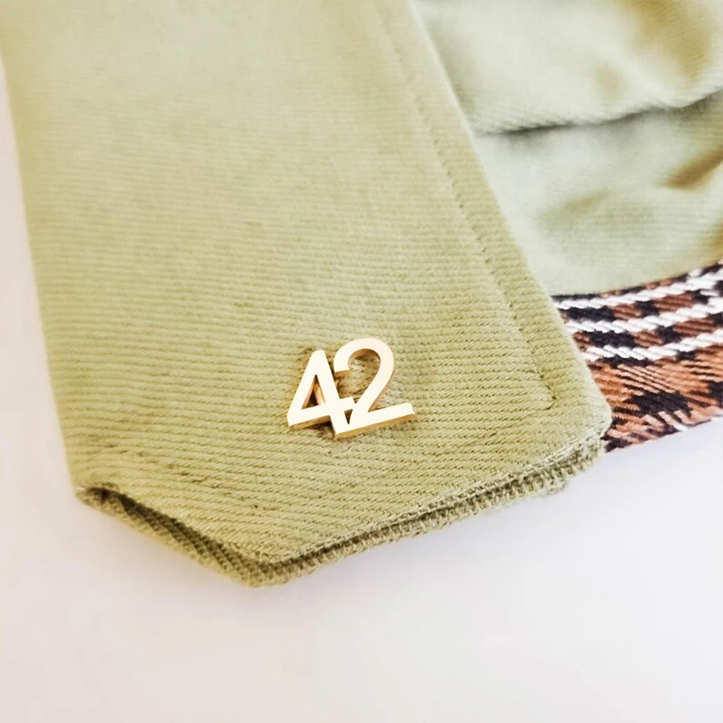 Personlized Customized Number CuffLinks Stainless Steel Groomsmen Gifts Support Customization Of All Languages Wedding Cufflinks