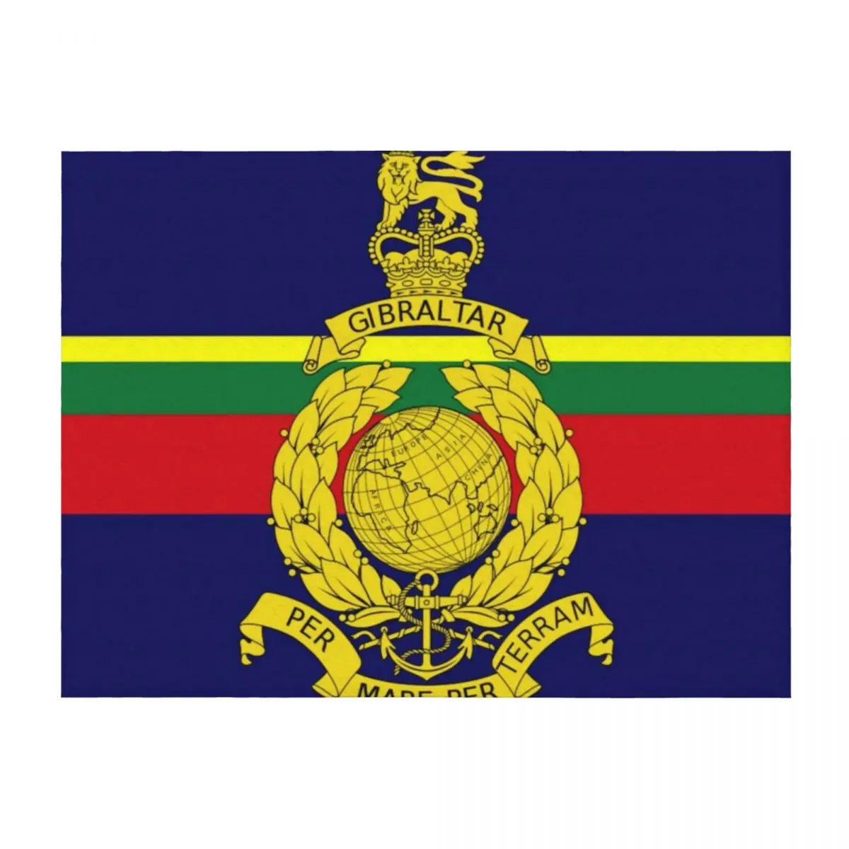 

Flag of the Corps of Royal Marines Throw Blanket Bed Winter beds blankets and throws for winter Blankets