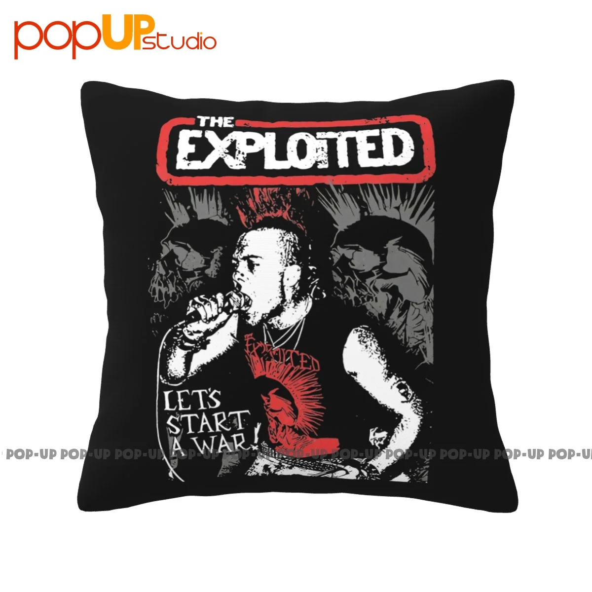 Spring The Exploited Lets Start A War Pillowcase Throw Pillow Cover Bedding Ultra Soft High-Density