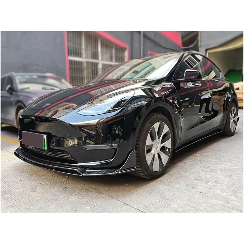 Suitable for Carbon Fiber Car Body Kit Front Lip Rear Lip Side Skirts Spoiler Compatible with Tesla Model Y 2019-2021
