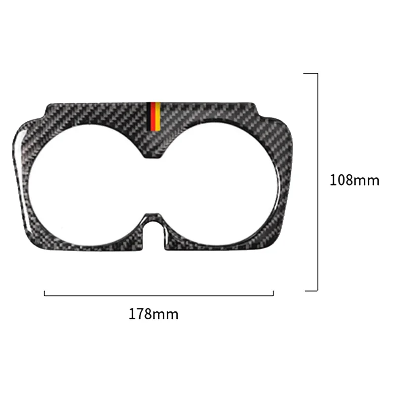 Carbon Fiber Car Central Control Water Cup Holder Cover Trim for Mercedes-Benz C GLC E Class W205 X253 W213 2015-2019