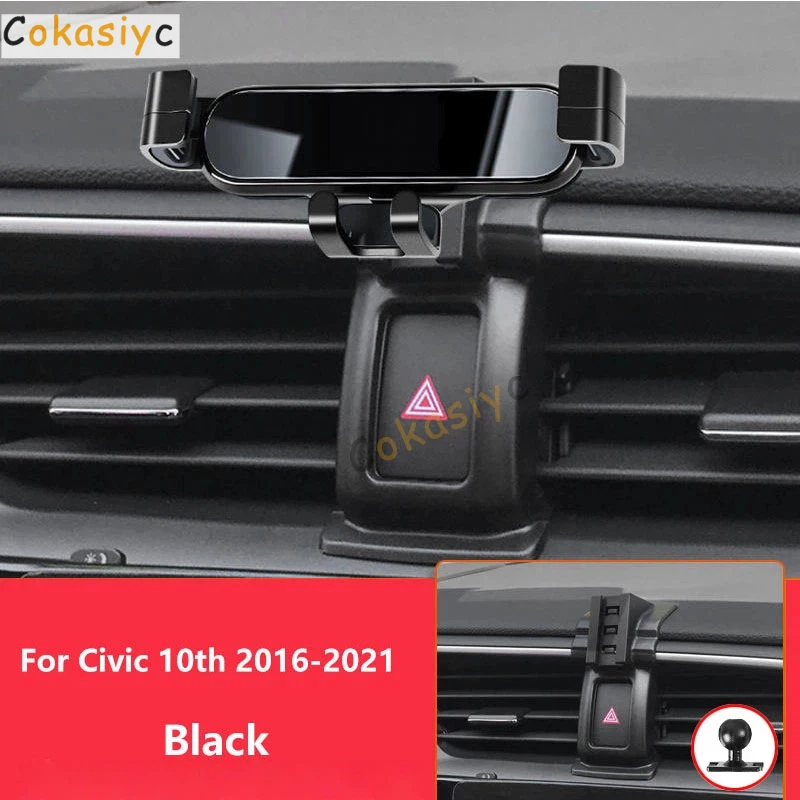 

Car Phone Holder Mounts For Honda Civic 10th gen 2016-2021 Gravity Bracket GPS Support With A Sturdy Base Accessories
