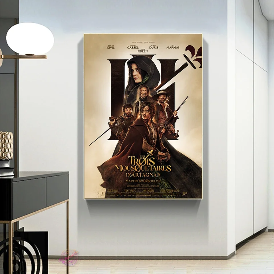 

The Three Musketeers D'Artagnan Movie Poster Wall Decor Canvas Art Prints For Cafe Dormitory Room Home Decoration Painting Gift