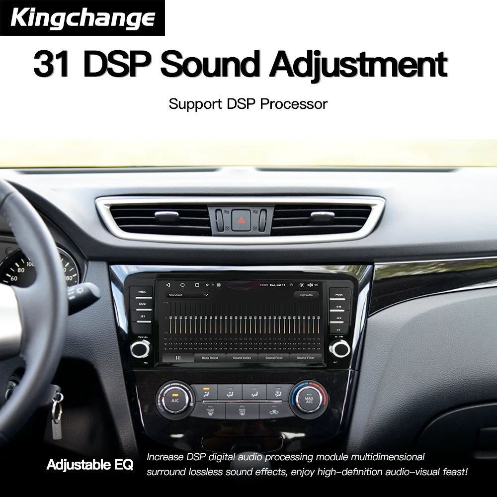 Kingchange-カーマルチメディアビデオプレーヤー、ラジオ、9インチ、Android 12、nissan x-trail、xtrail、x-trail 3、t32、qashqai 2 j11、2014-2022