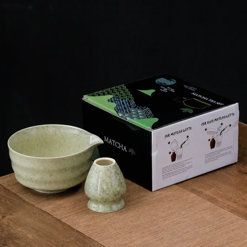 

2pcs/set Ceramic Japanese Matcha Set Vintage Simple Outdoor Home Brewing Tools Accessories Traditional Ceremony Lovers Gifts