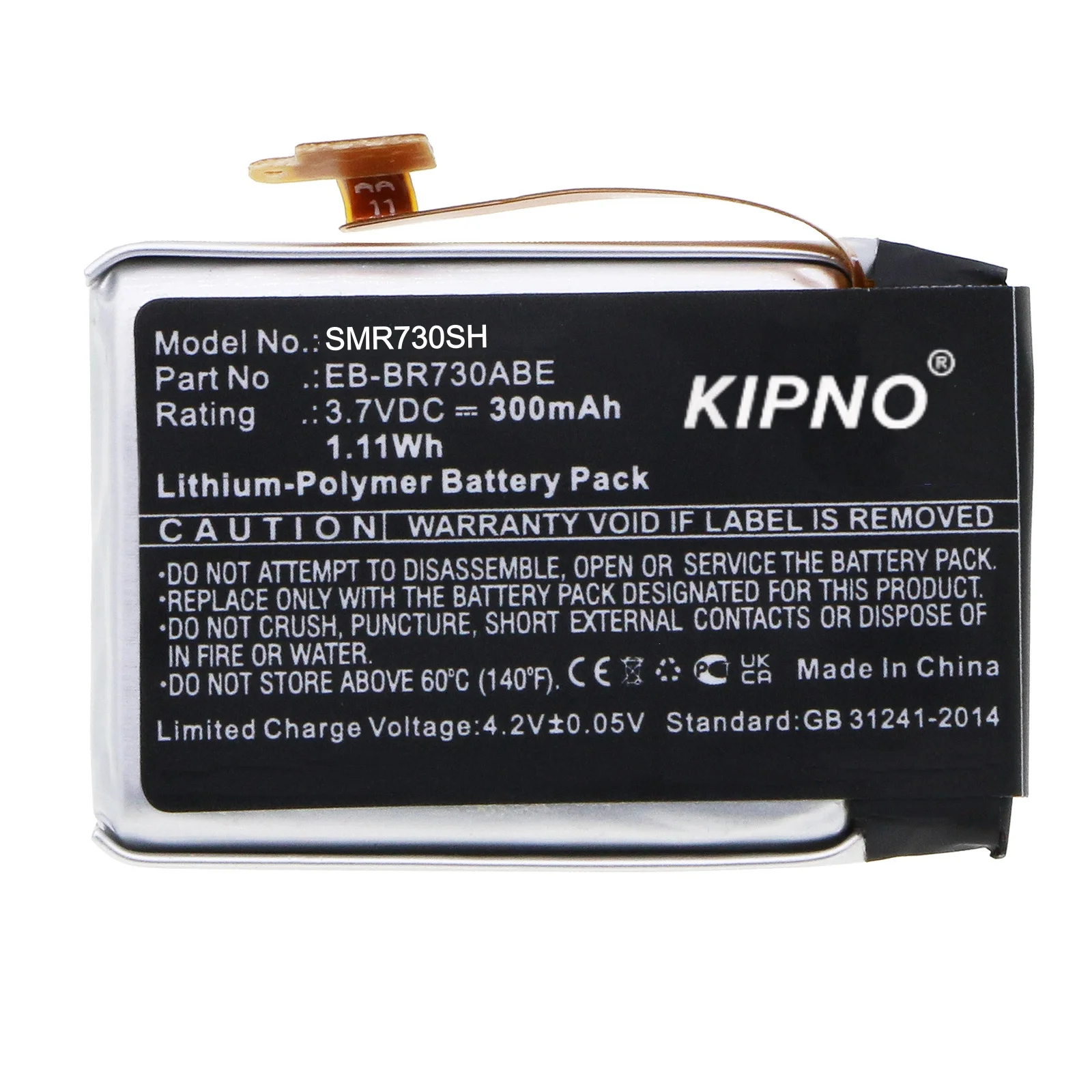 

3.7V 300mAh Smartwatch Battery EB-BR730ABE,GH43-04538B for Samsung Galaxy Gear S2 3G,SM-R730,SM-R730A,SM-R730T,R730S,R730V,R735