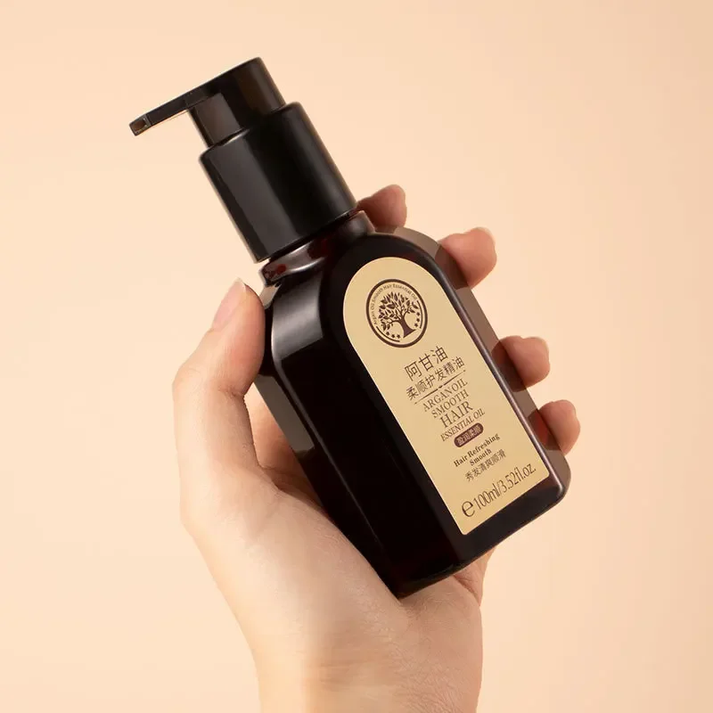 

LAIKOU Hair Essential Oil Pure Argan Morocco Argan Essence Nourish for Dry Hair Types Multi-functional Hair Care Products 100ml