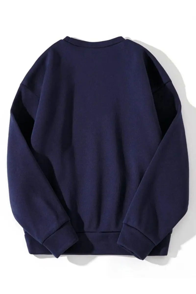 Navy blue Oversize Brooklyn Printed Sweatshirt