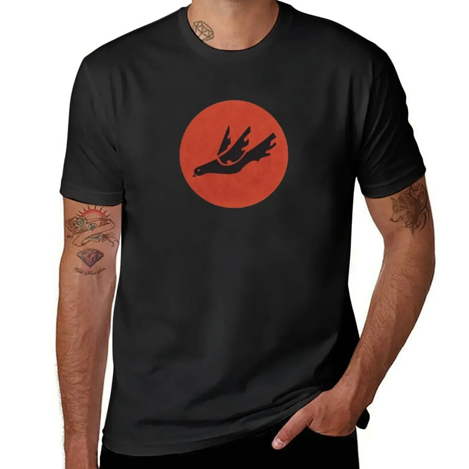 Thursday Band Dove Logo (Orange Circle) T-Shirt oversizeds new edition T-shirts for men cotton